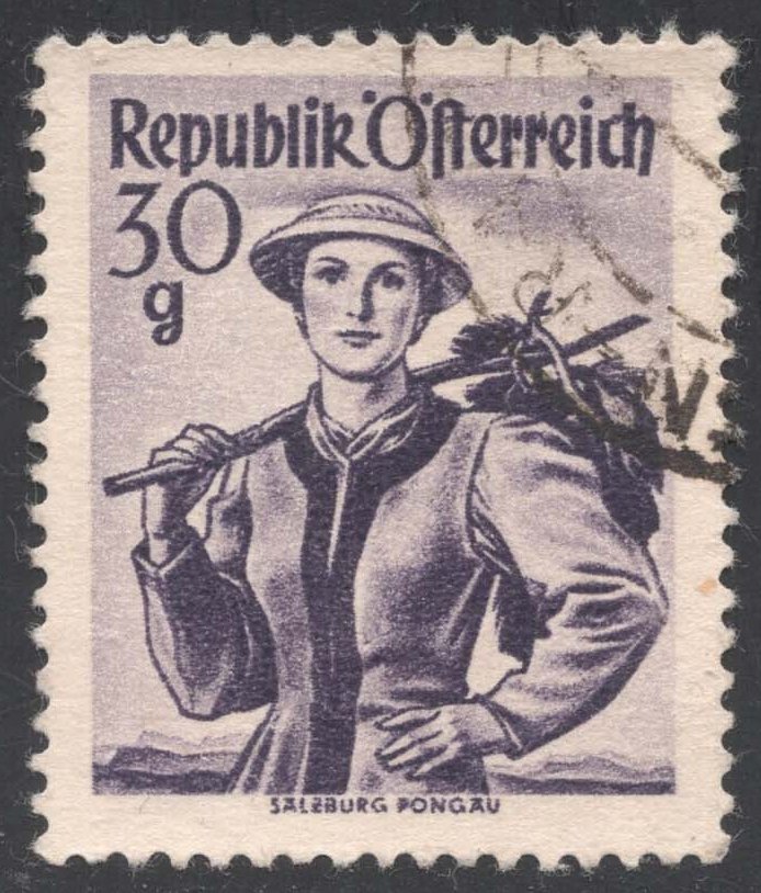 Austria #527a Pongau Costume; Used Austria #527a Pongau Costume; Used