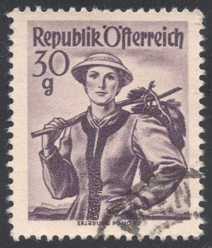 Austria #527a Pongau Costume; Used Austria #527a Pongau Costume; Used