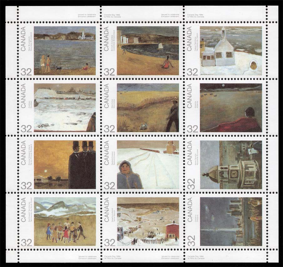 Canada #1027a Provincial Landscapes Pane of 12; MNH Canada #1027a Provincial Landscapes Pane of 12; MNH