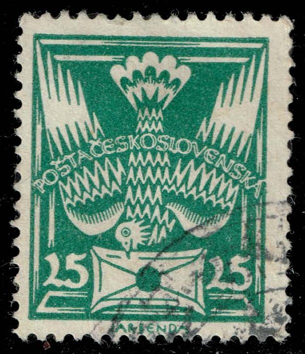 Czechoslovakia #85 Carrier Pigeon and Letter-Type I; Used Czechoslovakia #85 Carrier Pigeon and Letter-Type I; Used