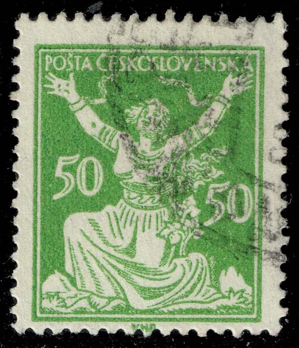 Czechoslovakia #87 Breaking Chains to Freedom; Used Czechoslovakia #87 Breaking Chains to Freedom; Used