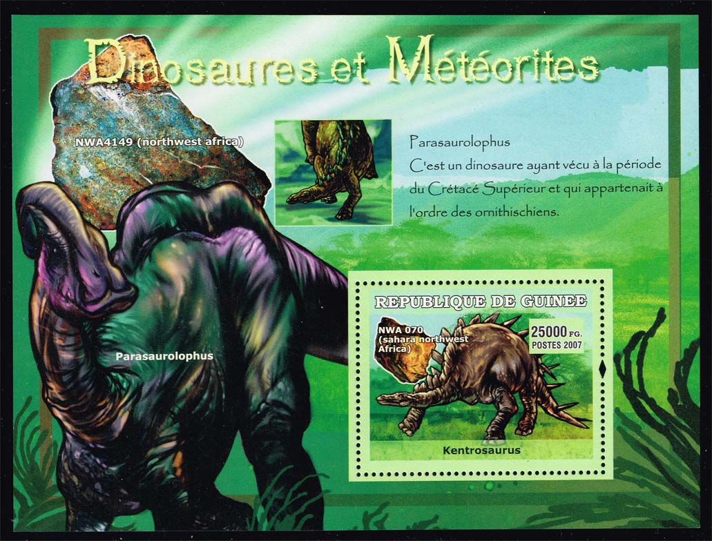 Guinea SW #4779 Kentrosaurus and Parasaurolophus; MNH Guinea SW #4779 Kentrosaurus and Parasaurolophus; MNH
