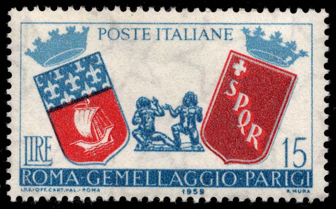 Italy #768 Arms of Paris and Rome; Unused Italy #768 Arms of Paris and Rome; Unused