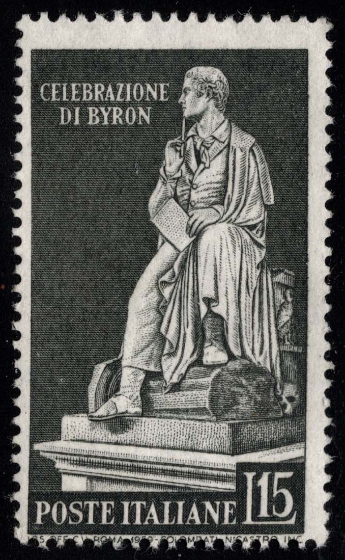 Italy #771 Statue of Lord Byron; Unused Italy #771 Statue of Lord Byron; Unused