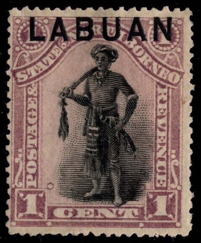 Labuan #49 Dyak Chieftain; Unused Labuan #49 Dyak Chieftain; Unused
