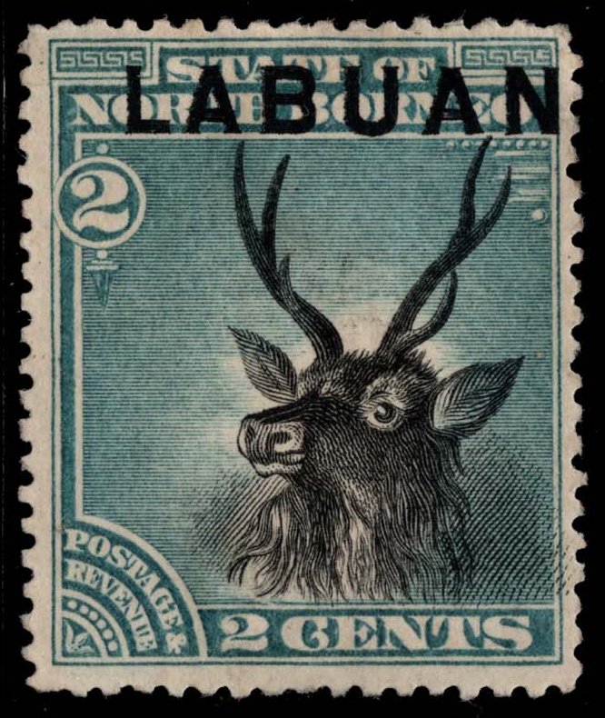 Labuan #50 Malayan Sambar Vignette Shift; Unused Labuan #50 Malayan Sambar Vignette Shift; Unused